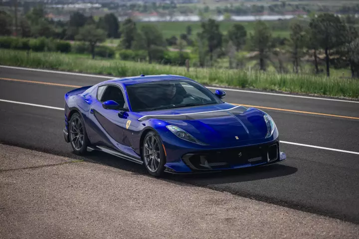 Ferrari 812 Competizione painted in Blu Torrice