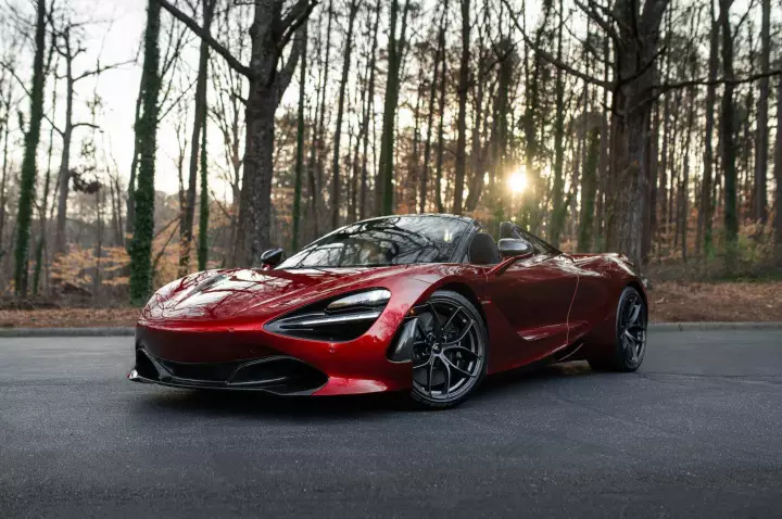 McLaren 720S Spider painted in Volcano Red