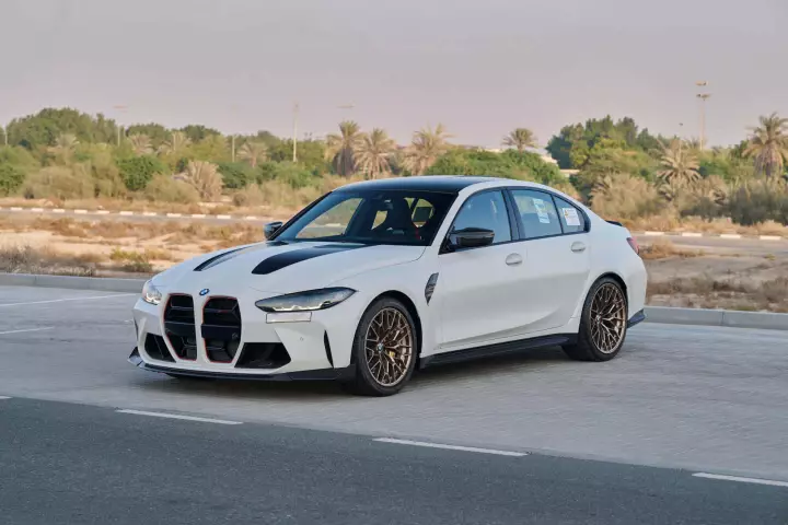 BMW M3 CS (G80) painted in Frozen Solid White