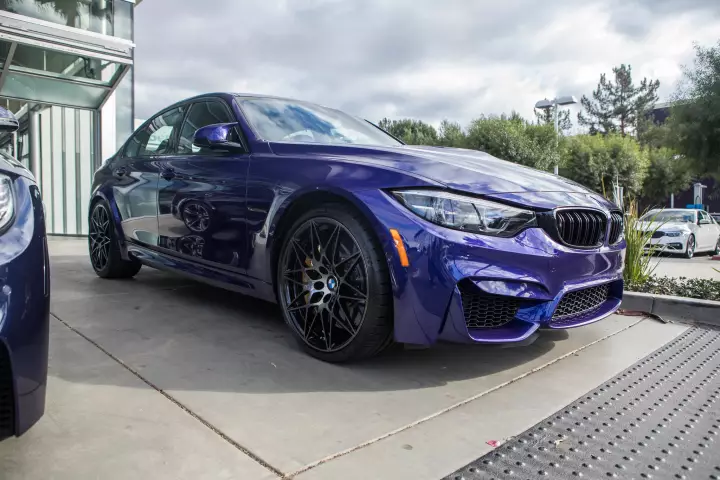 BMW M3 (F80) painted in Velvet Blue
