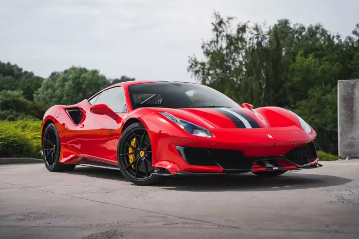 Ferrari 488 Pista painted in Rosso Corsa