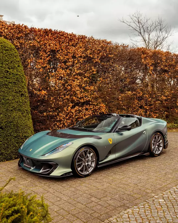 Ferrari 812 Competizione A painted in Verde Minerale Opaco