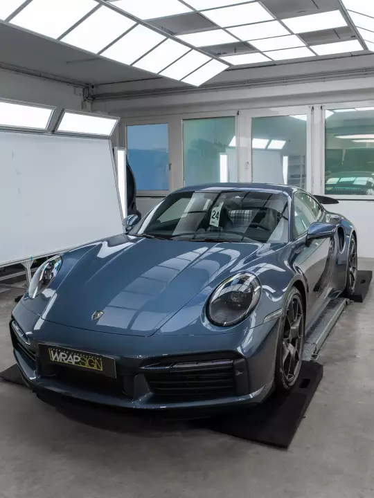 Porsche 911 Turbo 50 Years Edition (992) painted in Yachting Blue Metallic