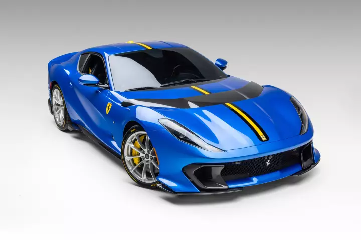 Ferrari 812 Competizione painted in Azzurro Mica