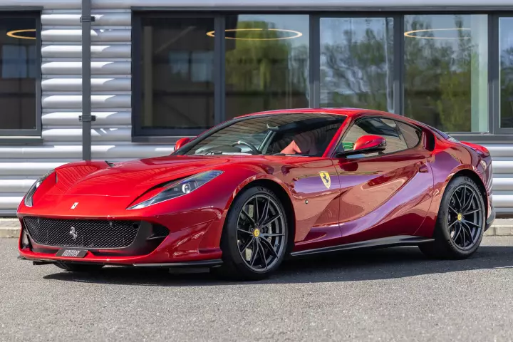 Ferrari 812 Superfast painted in Rosso Coburn
