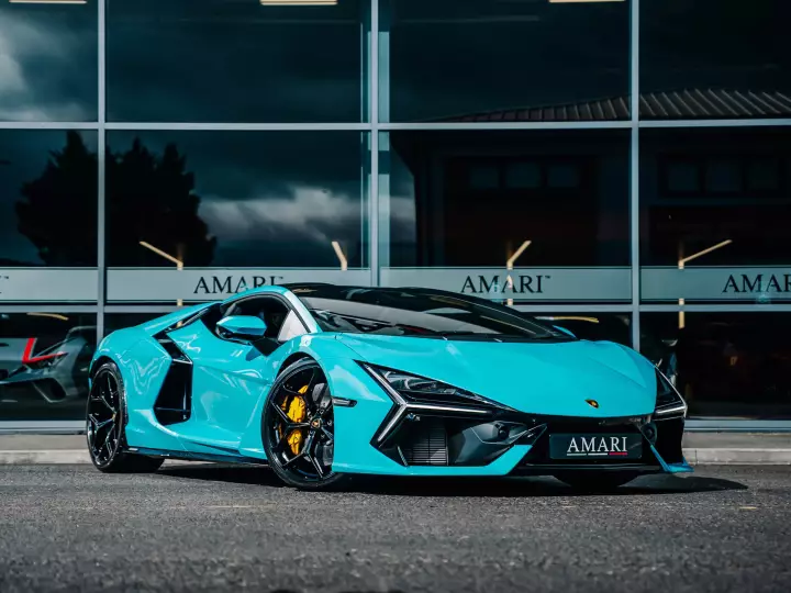 Lamborghini Revuelto painted in Blu Symi