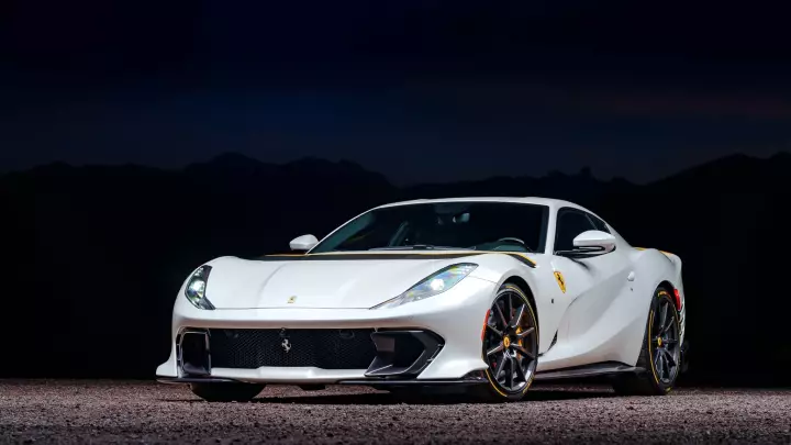 Ferrari 812 Competizione painted in Bianco Italia