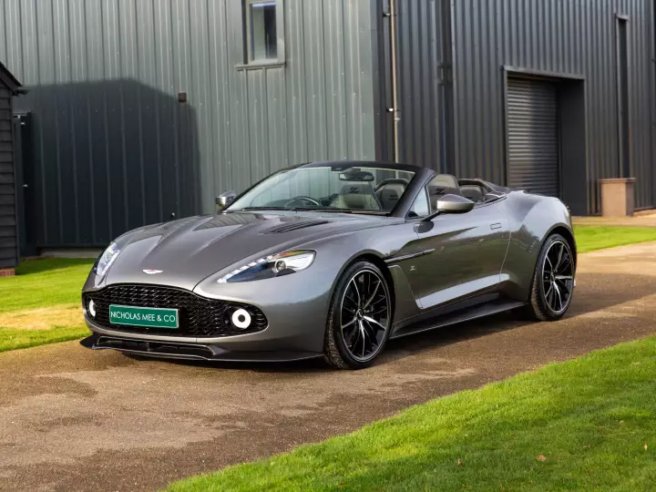 Aston Martin Vanquish Zagato Volante painted in Hammerhead Silver