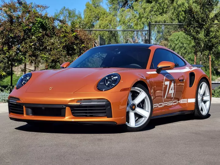 Porsche 911 Turbo 50 Years Edition (992) painted in Nordic Gold Metallic