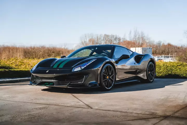 Ferrari 488 Pista painted in Nero DS