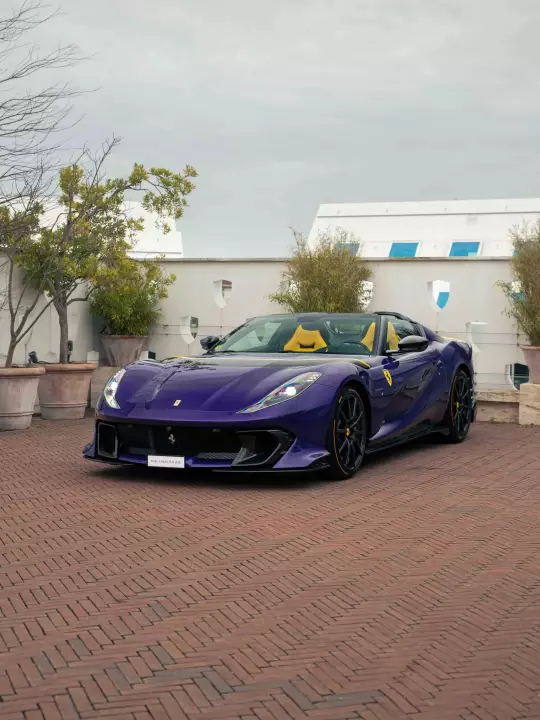 Ferrari 812 Competizione A painted in Violetto Dino
