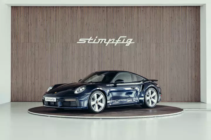 Porsche 911 Turbo 50 Years Edition (992) painted in Ocean Blue Metallic
