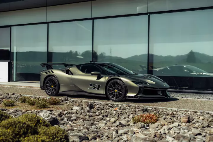 Ferrari SF90 XX Stradale painted in Verde Masoni Opaco and Nero DS