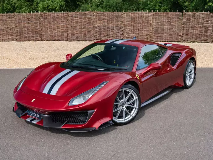 Ferrari 488 Pista painted in Rosso Fiorano