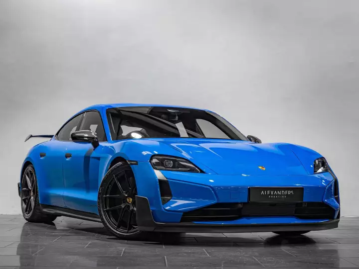 Porsche Taycan Turbo GT painted in Arrow Blue