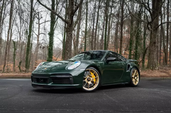 Porsche 911 Turbo S (992.1) painted in Brewster Green