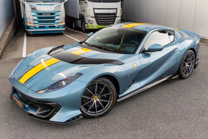Ferrari 812 Competizione painted in Azzurro Metallizzato