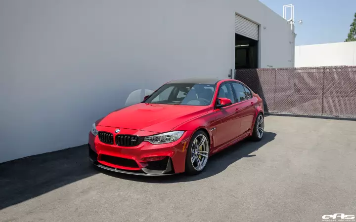 BMW M3 (F80) painted in Imola Red II
