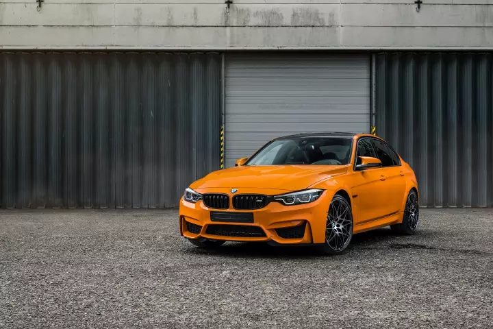 BMW M3 (F80) painted in Fire Orange II