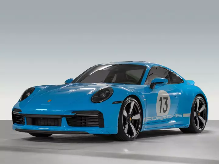 Porsche 911 Sport Classic (992) painted in Mexico Blue