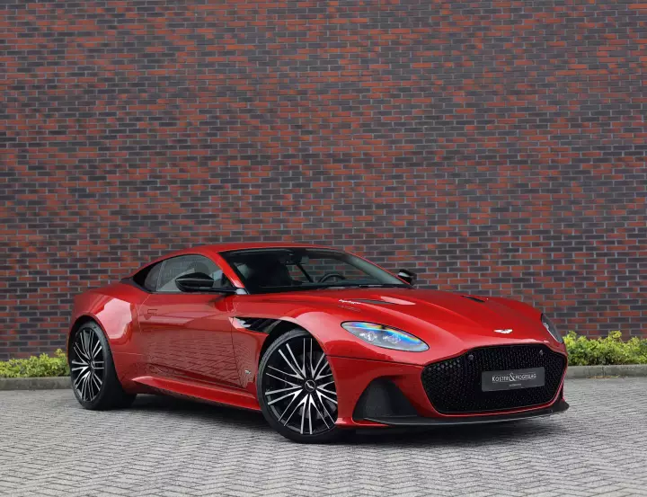 Aston Martin DBS Superleggera painted in Hyper Red