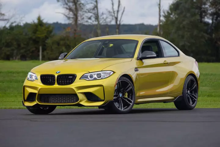 BMW M2 (F87) painted in Austin Yellow