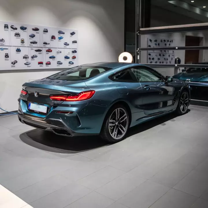 BMW 8 Series (G15) painted in Blue Ridge Mountain