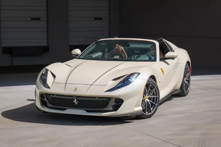 Ferrari 812 GTS painted in Bianco Lagos Opaco