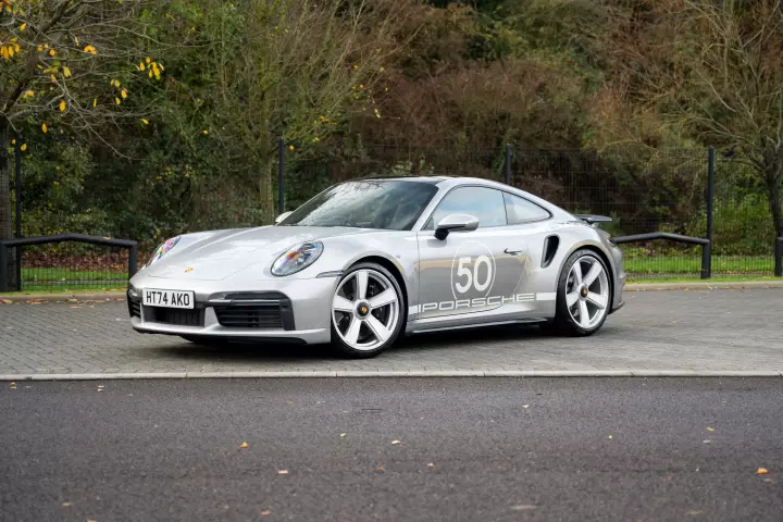 Porsche 911 Turbo 50 Years Edition (992) painted in GT Silver Metallic