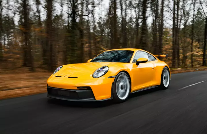 Porsche 911 GT3 (992.1) painted in Signal Yellow