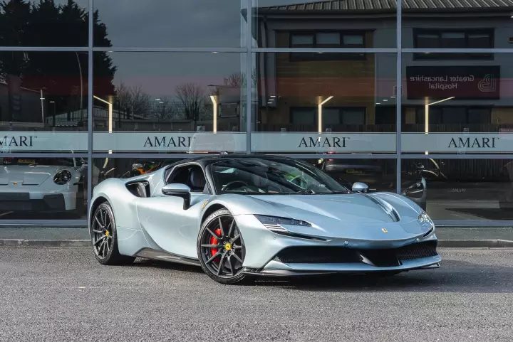 Ferrari SF90 Stradale painted in Grigio Alloy and Nero DS