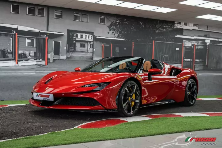 Ferrari SF90 Spider painted in Rosso Formula 1 2007