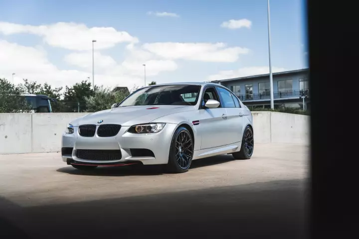 BMW M3 CRT (E90) painted in Frozen Polar Silver