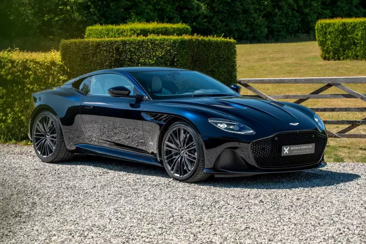 Aston Martin DBS Superleggera painted in Ultramarine Black