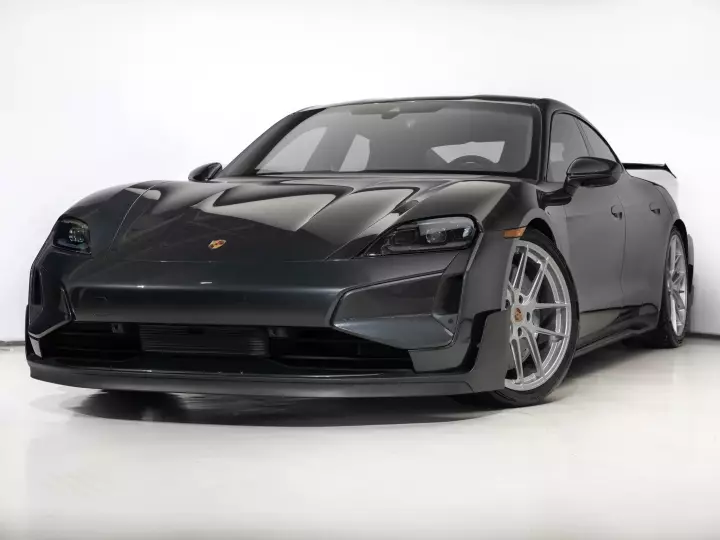 Porsche Taycan Turbo GT painted in Volcano Grey Metallic