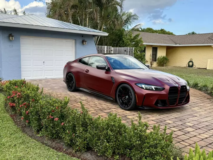 BMW M4 (G82) painted in Frozen Preciosa Red