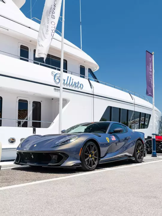 Ferrari 812 Competizione painted in Blu Elder