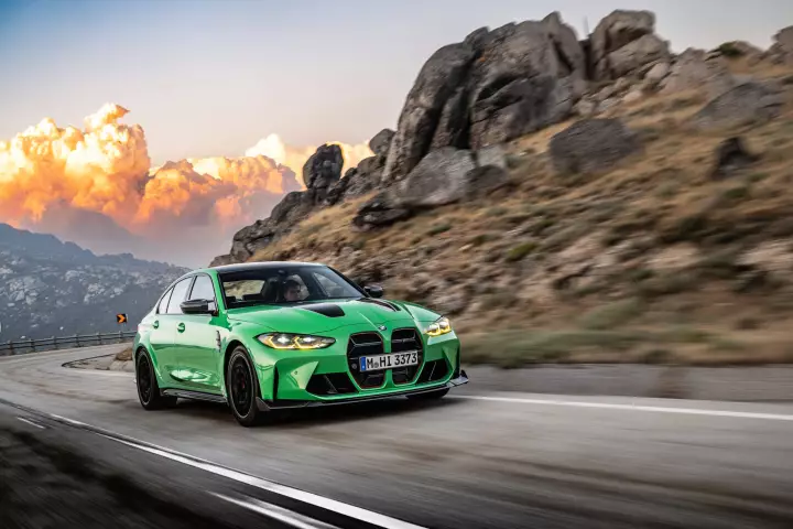 BMW M3 CS (G80) painted in Signal Green