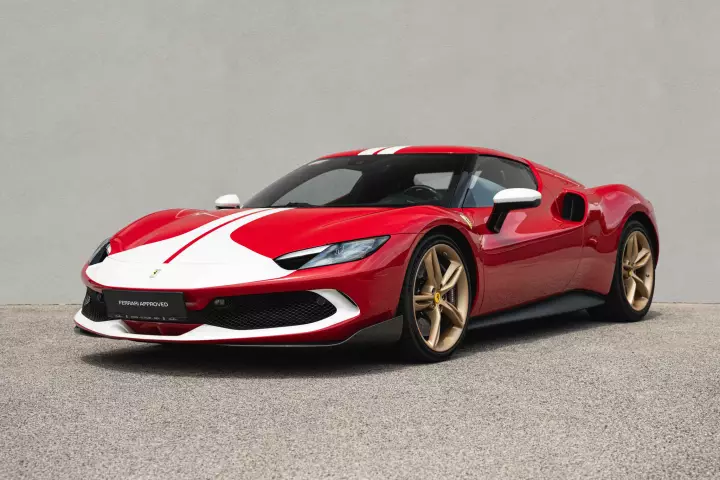 Ferrari 296 GTB painted in Rosso 70 Anni
