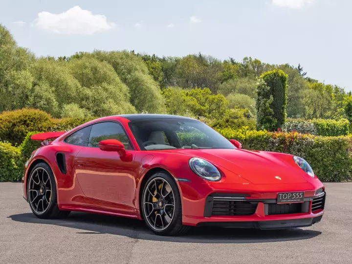 Porsche 911 Turbo S (992.1) painted in Guards Red
