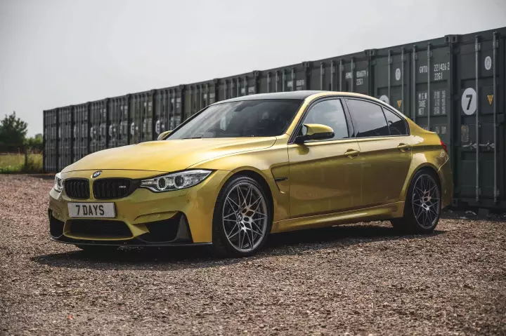 BMW M3 (F80) painted in Austin Yellow