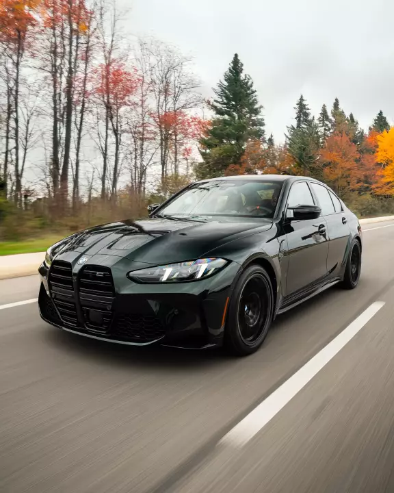 BMW M3 (G80) painted in Dark Emerald