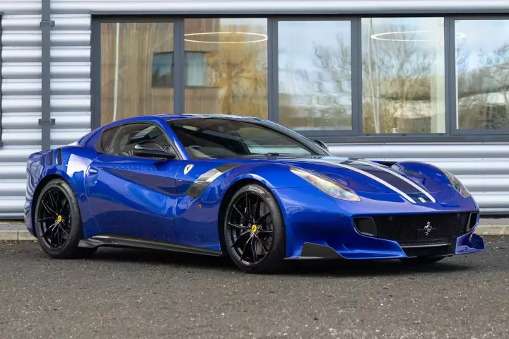 Ferrari F12 TDF painted in Blu Elettrico