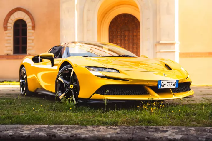 Ferrari SF90 Spider painted in Giallo Montecarlo
