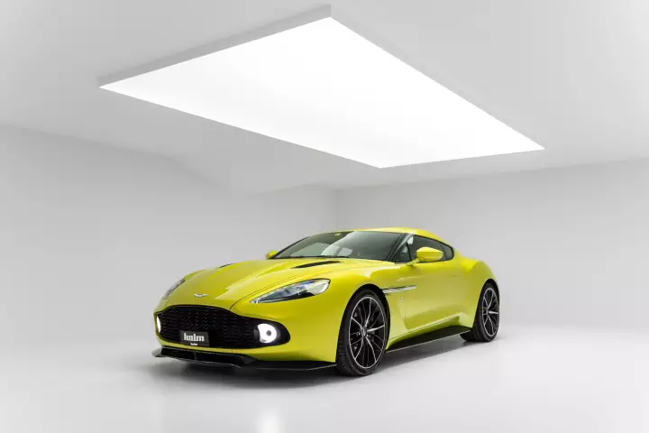Aston Martin Vanquish Zagato painted in Cosmopolitan Yellow