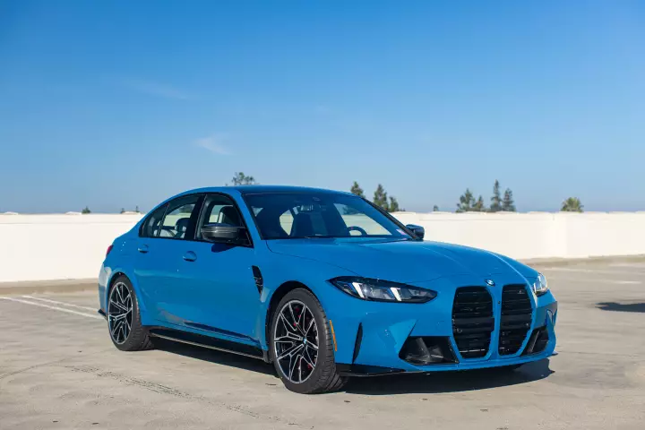 BMW M3 (G80) painted in Laguna Seca Blue