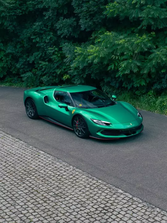 Ferrari 296 GTB painted in Verde Jewel