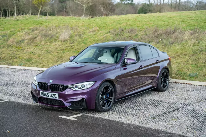 BMW M3 (F80) painted in Purple Silk
