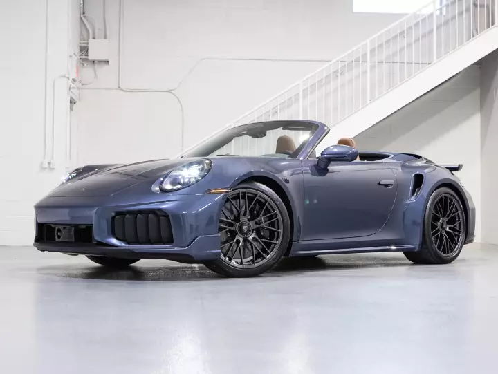 Porsche 911 Turbo S Cabriolet (992.2) painted in Yachting Blue Metallic