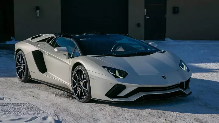 Lamborghini Aventador S Roadster (LP740-4) painted in Bianco Canopus